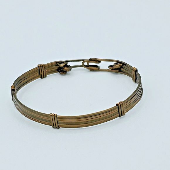 Baby Bracelet Metal Bangle Multi Banded Hook Closure Shower Gift Newborn Nursery - Picture 4 of 7